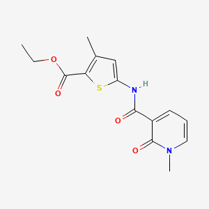molecular formula C15H16N2O4S B2644825 ethyl 3-methyl-5-(1-methyl-2-oxo-1,2-dihydropyridine-3-amido)thiophene-2-carboxylate CAS No. 2034509-50-5