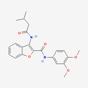 molecular formula C22H24N2O5 B2644852 N-(3,4-dimethoxyphenyl)-3-(3-methylbutanamido)-1-benzofuran-2-carboxamide CAS No. 888446-98-8