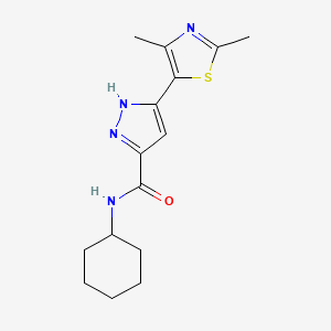 B2644862 N-cyclohexyl-3-(2,4-dimethylthiazol-5-yl)-1H-pyrazole-5-carboxamide CAS No. 1239460-31-1
