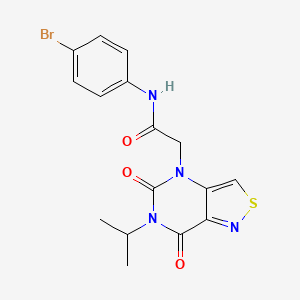 molecular formula C16H15BrN4O3S B2644893 N-(4-bromophenyl)-2-(6-isopropyl-5,7-dioxo-6,7-dihydroisothiazolo[4,3-d]pyrimidin-4(5H)-yl)acetamide CAS No. 1251557-35-3