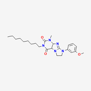 8-(3-methoxyphenyl)-1-methyl-3-nonyl-1H,2H,3H,4H,6H,7H,8H-imidazo[1,2-g]purine-2,4-dione