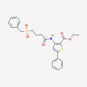 Ethyl 3-(4-(benzylsulfonyl)butanamido)-5-phenylthiophene-2-carboxylate