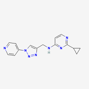 2-Cyclopropyl-N-[(1-pyridin-4-yltriazol-4-yl)methyl]pyrimidin-4-amine