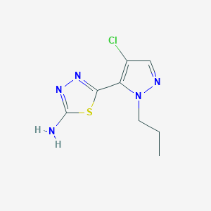 5-(4-Chloro-2-propylpyrazol-3-yl)-1,3,4-thiadiazol-2-amine