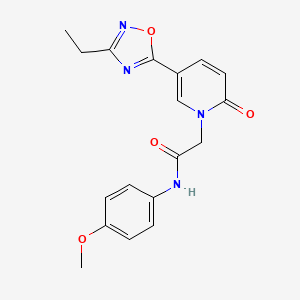 2-(5-(3-ethyl-1,2,4-oxadiazol-5-yl)-2-oxopyridin-1(2H)-yl)-N-(4-methoxyphenyl)acetamide