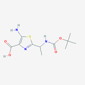 5-Amino-2-(1-{[(tert-butoxy)carbonyl]amino}ethyl)-1,3-thiazole-4-carboxylic acid