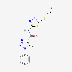 5-methyl-1-phenyl-N-[5-(propylsulfanyl)-1,3,4-thiadiazol-2-yl]-1H-1,2,3-triazole-4-carboxamide