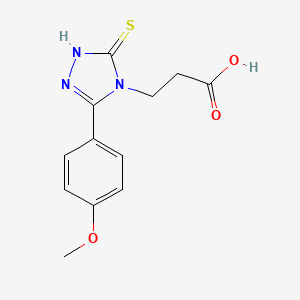 3-[3-(4-methoxyphenyl)-5-sulfanyl-4H-1,2,4-triazol-4-yl]propanoic acid