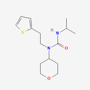 molecular formula C15H24N2O2S B2644973 3-isopropyl-1-(tetrahydro-2H-pyran-4-yl)-1-(2-(thiophen-2-yl)ethyl)urea CAS No. 1797760-38-3