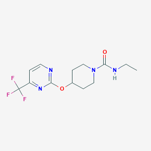 molecular formula C13H17F3N4O2 B2644975 N-ethyl-4-{[4-(trifluoromethyl)pyrimidin-2-yl]oxy}piperidine-1-carboxamide CAS No. 2380173-58-8