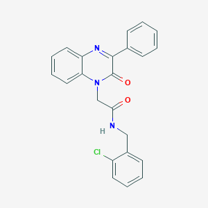 molecular formula C23H18ClN3O2 B2644977 N-(2-chlorobenzyl)-2-(2-oxo-3-phenylquinoxalin-1(2H)-yl)acetamide CAS No. 1428358-62-6