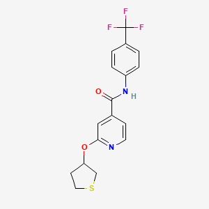 2-((tetrahydrothiophen-3-yl)oxy)-N-(4-(trifluoromethyl)phenyl)isonicotinamide