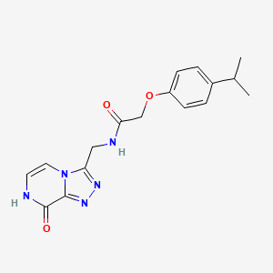 molecular formula C17H19N5O3 B2644986 N-((8-hydroxy-[1,2,4]triazolo[4,3-a]pyrazin-3-yl)methyl)-2-(4-isopropylphenoxy)acetamide CAS No. 2034351-59-0