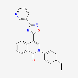 molecular formula C24H18N4O2 B2644988 2-(4-ethylphenyl)-4-(3-pyridin-3-yl-1,2,4-oxadiazol-5-yl)isoquinolin-1(2H)-one CAS No. 1207032-34-5