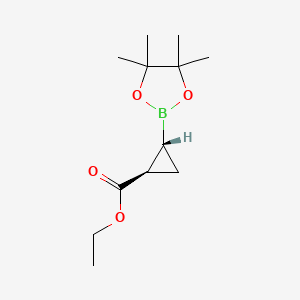 molecular formula C12H21BO4 B2645007 trans-2-Ethoxycarbonyl-1-boronic acid pinacol ester CAS No. 2135443-03-5