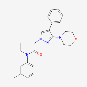 molecular formula C24H28N4O2 B2645073 N-ethyl-N-(3-methylphenyl)-2-[3-(morpholin-4-yl)-4-phenyl-1H-pyrazol-1-yl]acetamide CAS No. 1189713-87-8