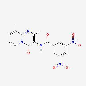 molecular formula C17H13N5O6 B2645084 N-(2,9-dimethyl-4-oxo-4H-pyrido[1,2-a]pyrimidin-3-yl)-3,5-dinitrobenzamide CAS No. 941923-41-7