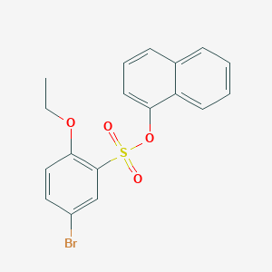 molecular formula C18H15BrO4S B2645104 Naphthalen-1-yl 5-bromo-2-ethoxybenzene-1-sulfonate CAS No. 2361853-48-5