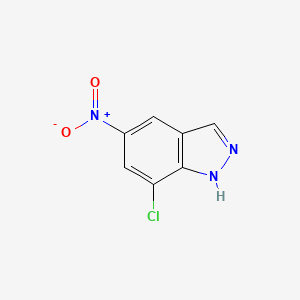molecular formula C7H4ClN3O2 B2645132 7-chloro-5-nitro-1H-indazole CAS No. 74209-22-6
