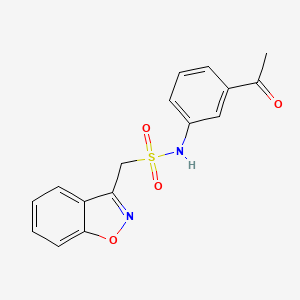 molecular formula C16H14N2O4S B2645146 N-(3-acetylphenyl)-1-(1,2-benzoxazol-3-yl)methanesulfonamide CAS No. 1797730-43-8