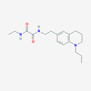 molecular formula C18H27N3O2 B2645149 N1-ethyl-N2-(2-(1-propyl-1,2,3,4-tetrahydroquinolin-6-yl)ethyl)oxalamide CAS No. 955529-44-9