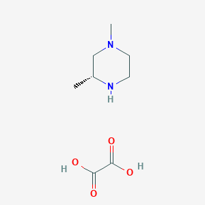 molecular formula C8H16N2O4 B2645156 (3R)-1,3-dimethylpiperazine;oxalic acid CAS No. 2173637-19-7