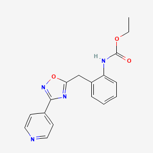 molecular formula C17H16N4O3 B2645160 Ethyl (2-((3-(pyridin-4-yl)-1,2,4-oxadiazol-5-yl)methyl)phenyl)carbamate CAS No. 1797602-92-6