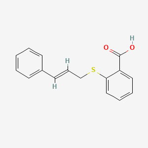molecular formula C16H14O2S B2645176 2-{[(2E)-3-phenylprop-2-en-1-yl]thio}benzoic acid CAS No. 331852-10-9