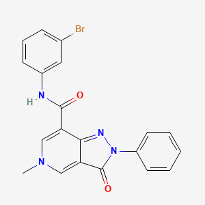 molecular formula C20H15BrN4O2 B2645186 N-(3-bromophenyl)-5-methyl-3-oxo-2-phenyl-2H,3H,5H-pyrazolo[4,3-c]pyridine-7-carboxamide CAS No. 923201-74-5