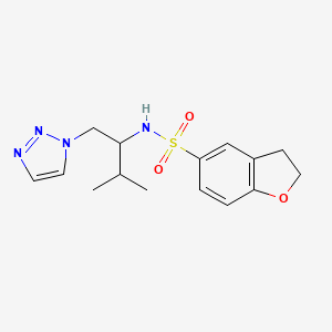 molecular formula C15H20N4O3S B2645216 N-(3-methyl-1-(1H-1,2,3-triazol-1-yl)butan-2-yl)-2,3-dihydrobenzofuran-5-sulfonamide CAS No. 2034520-62-0