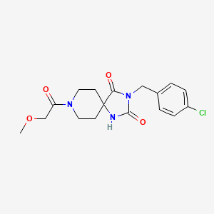 3-(4-Chlorobenzyl)-8-(2-methoxyacetyl)-1,3,8-triazaspiro[4.5]decane-2,4-dione