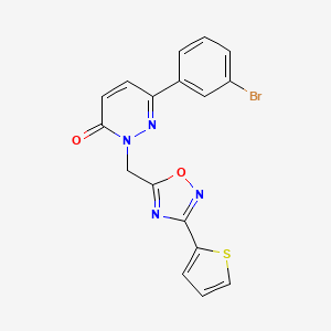 6-(3-bromophenyl)-2-((3-(thiophen-2-yl)-1,2,4-oxadiazol-5-yl)methyl)pyridazin-3(2H)-one