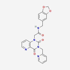 N-(benzo[d][1,3]dioxol-5-ylmethyl)-2-(2,4-dioxo-3-(pyridin-2-ylmethyl)-3,4-dihydropyrido[3,2-d]pyrimidin-1(2H)-yl)acetamide