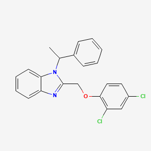 2-((2,4-dichlorophenoxy)methyl)-1-(1-phenylethyl)-1H-benzo[d]imidazole