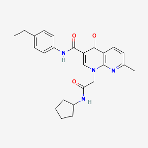 1-(2-(cyclopentylamino)-2-oxoethyl)-N-(4-ethylphenyl)-7-methyl-4-oxo-1,4-dihydro-1,8-naphthyridine-3-carboxamide