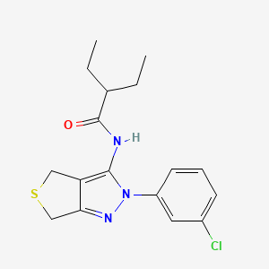 molecular formula C17H20ClN3OS B2645262 N-[2-(3-chlorophenyl)-2H,4H,6H-thieno[3,4-c]pyrazol-3-yl]-2-ethylbutanamide CAS No. 450340-45-1