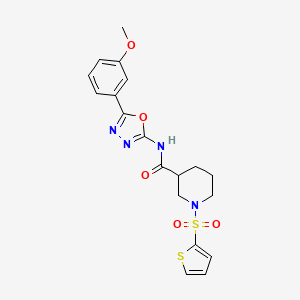 N-(5-(3-methoxyphenyl)-1,3,4-oxadiazol-2-yl)-1-(thiophen-2-ylsulfonyl)piperidine-3-carboxamide