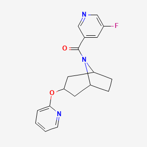 (5-fluoropyridin-3-yl)((1R,3s,5S)-3-(pyridin-2-yloxy)-8-azabicyclo[3.2.1]octan-8-yl)methanone