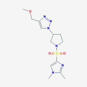 1-{1-[(1,2-dimethyl-1H-imidazol-4-yl)sulfonyl]pyrrolidin-3-yl}-4-(methoxymethyl)-1H-1,2,3-triazole