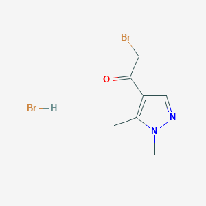 2-Bromo-1-(1,5-dimethylpyrazol-4-yl)ethanone;hydrobromide