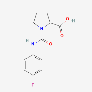 1-[(4-Fluorophenyl)carbamoyl]pyrrolidine-2-carboxylic acid