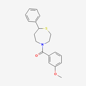 (3-Methoxyphenyl)(7-phenyl-1,4-thiazepan-4-yl)methanone
