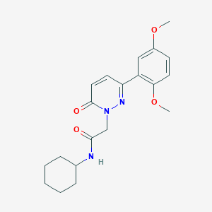 molecular formula C20H25N3O4 B2645314 N-cyclohexyl-2-[3-(2,5-dimethoxyphenyl)-6-oxo-1,6-dihydropyridazin-1-yl]acetamide CAS No. 941930-75-2