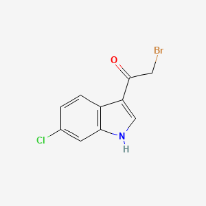 molecular formula C10H7BrClNO B2645316 2-Bromo-1-(6-chloro-1H-indol-3-yl)ethanone CAS No. 1094678-99-5