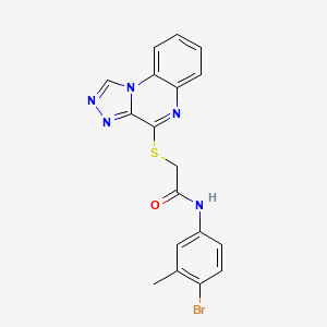 molecular formula C18H14BrN5OS B2645317 N-(4-BROMO-3-METHYLPHENYL)-2-{[1,2,4]TRIAZOLO[4,3-A]QUINOXALIN-4-YLSULFANYL}ACETAMIDE CAS No. 1358707-33-1