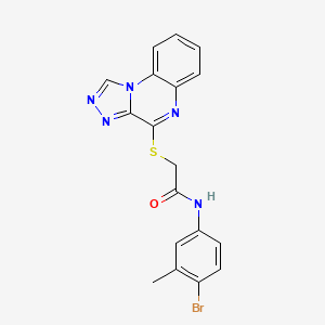 2-([1,2,4]triazolo[4,3-a]quinoxalin-4-ylthio)-N-(4-bromo-3-methylphenyl)acetamide