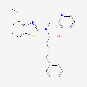 2-(benzylthio)-N-(4-ethylbenzo[d]thiazol-2-yl)-N-(pyridin-2-ylmethyl)acetamide