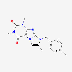 2,4,7-Trimethyl-6-[(4-methylphenyl)methyl]purino[7,8-a]imidazole-1,3-dione