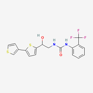 1-[2-Hydroxy-2-(5-thiophen-3-ylthiophen-2-yl)ethyl]-3-[2-(trifluoromethyl)phenyl]urea