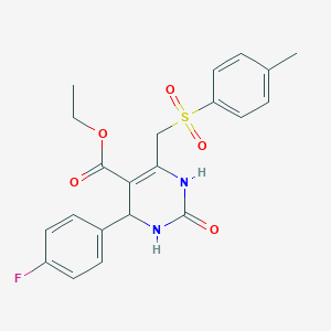 Ethyl 4-(4-fluorophenyl)-6-{[(4-methylphenyl)sulfonyl]methyl}-2-oxo-1,2,3,4-tetrahydropyrimidine-5-carboxylate